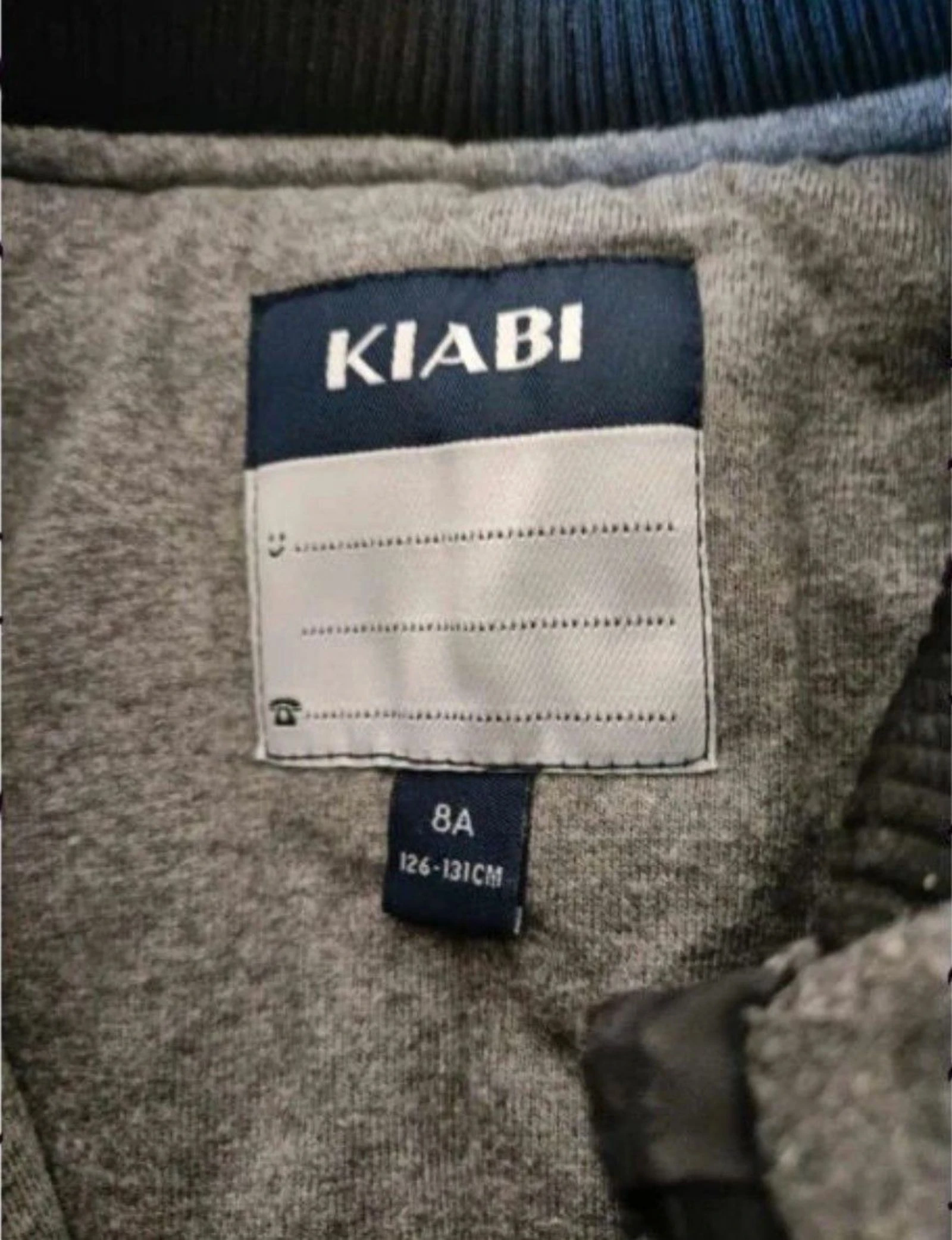Blouson Teddy / Bomber Gris & Noir - Kiabi (8 ans) – photo 4